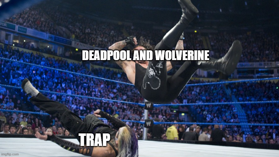 disney is winning while warner bros is losing | DEADPOOL AND WOLVERINE; TRAP | image tagged in meme smackdown,disney,warner bros discovery,prediction,memes | made w/ Imgflip meme maker