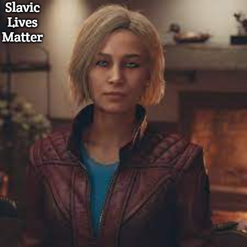 SARAH MORGAN | Slavic Lives Matter | image tagged in sarah morgan,slavic | made w/ Imgflip meme maker