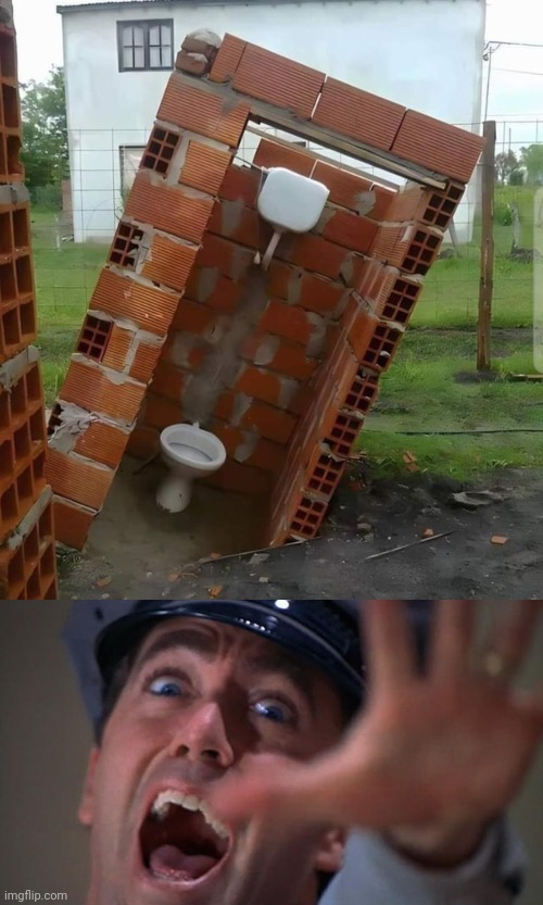 Oh noes | image tagged in noooooooo,toilet,toilets,you had one job,memes,bricks | made w/ Imgflip meme maker