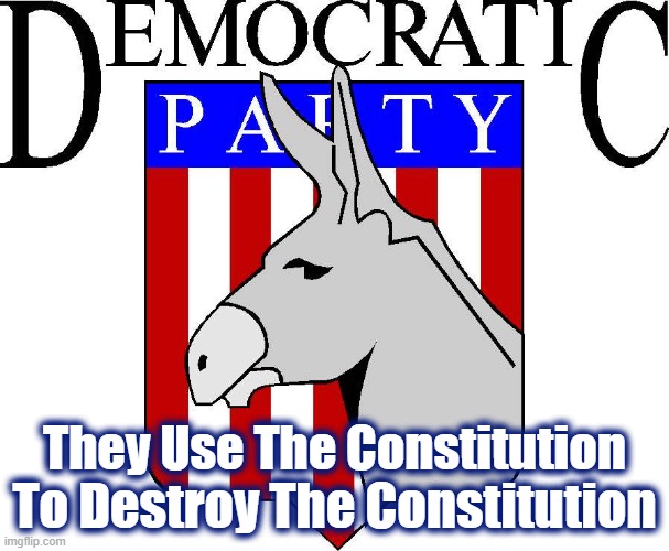 It's What Communists Do | To Destroy The Constitution; They Use The Constitution | image tagged in dnc,democrats,liberals,rnc,maga,politics | made w/ Imgflip meme maker