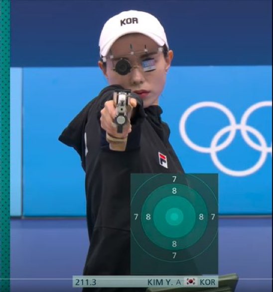 High Quality Yeji Kim Shooting Olympics Blank Meme Template