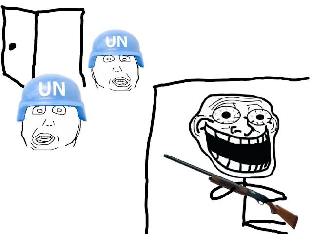 trollface surrounded Blank Meme Template