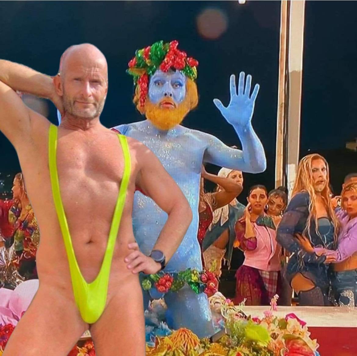 Mankini Olympic Games Blank Meme Template