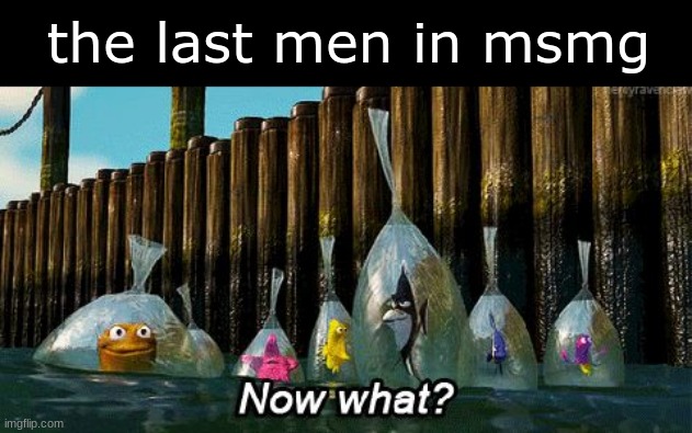 Now What? | the last men in msmg | image tagged in now what | made w/ Imgflip meme maker