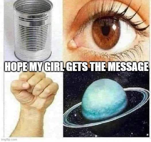 Can I? | HOPE MY GIRL GETS THE MESSAGE | image tagged in sex jokes | made w/ Imgflip meme maker