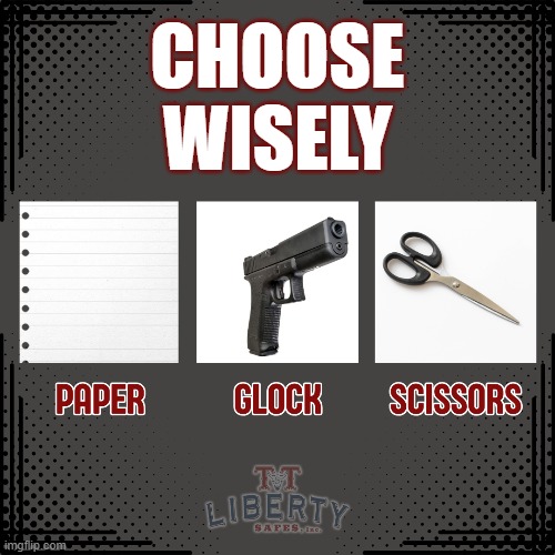 2nd Amendment | CHOOSE
WISELY | image tagged in guns,gun rights,glock,imgflip humor,right to bear arms | made w/ Imgflip meme maker