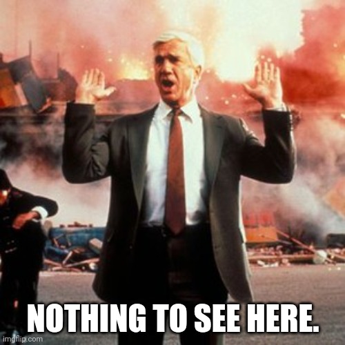 naked gun  | NOTHING TO SEE HERE. | image tagged in naked gun | made w/ Imgflip meme maker