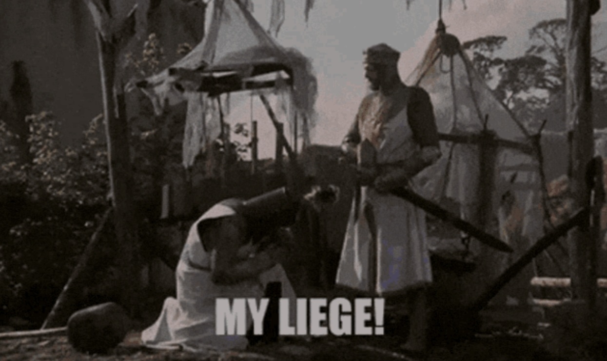 Monty Python My Liege Blank Meme Template