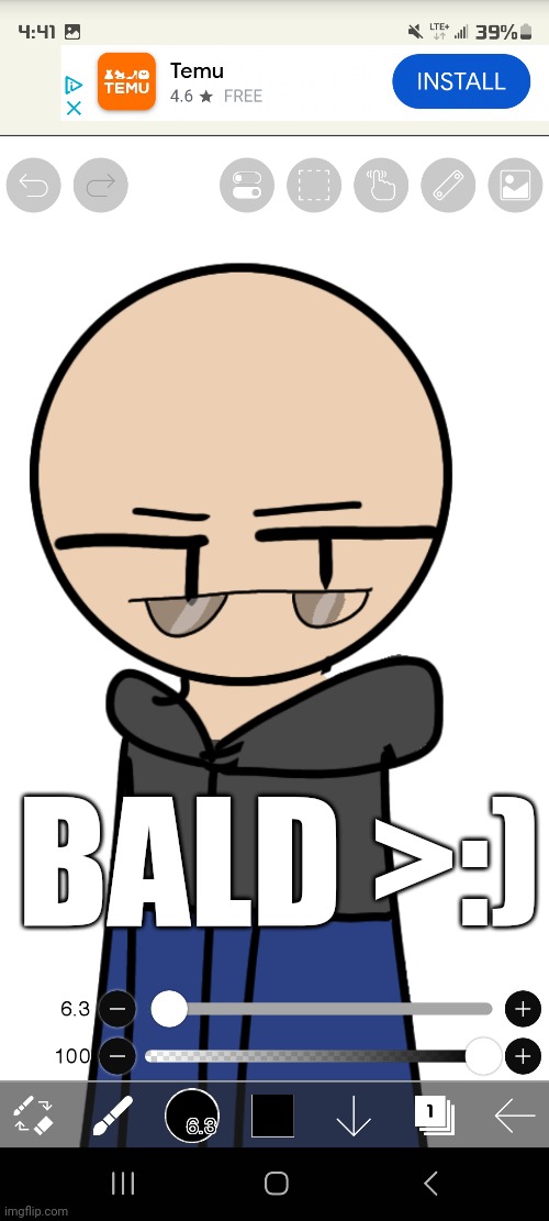 BALD >:) | made w/ Imgflip meme maker