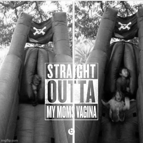 Straight outta my moms vagine | image tagged in straight outta my moms vagine | made w/ Imgflip meme maker
