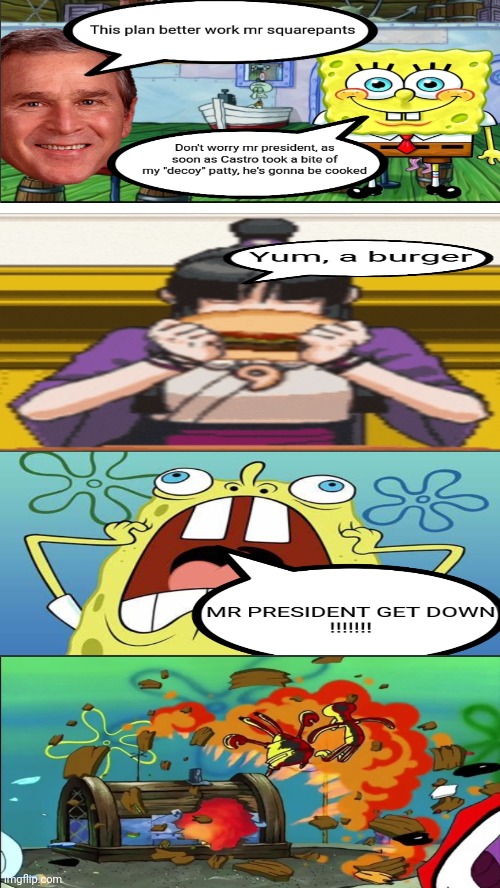 Absolutenutcase123 fanmade comic | image tagged in spongebob,ace attorney | made w/ Imgflip meme maker