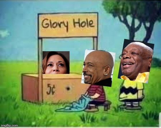 How Kamala made a living before becoming a politician | image tagged in kamalas glory hole | made w/ Imgflip meme maker