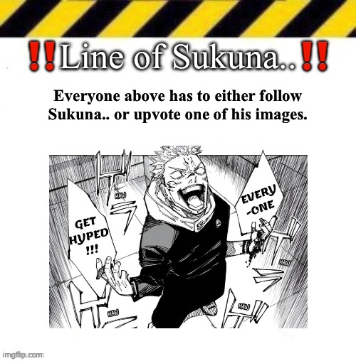 Line of Sukuna.. Blank Meme Template