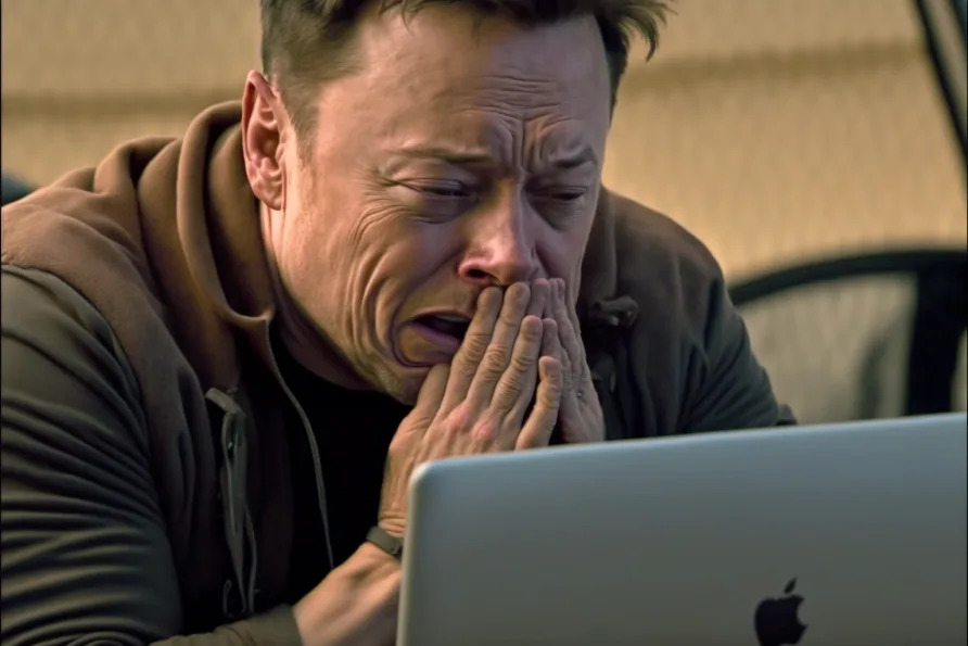 High Quality Crying Elon Blank Meme Template