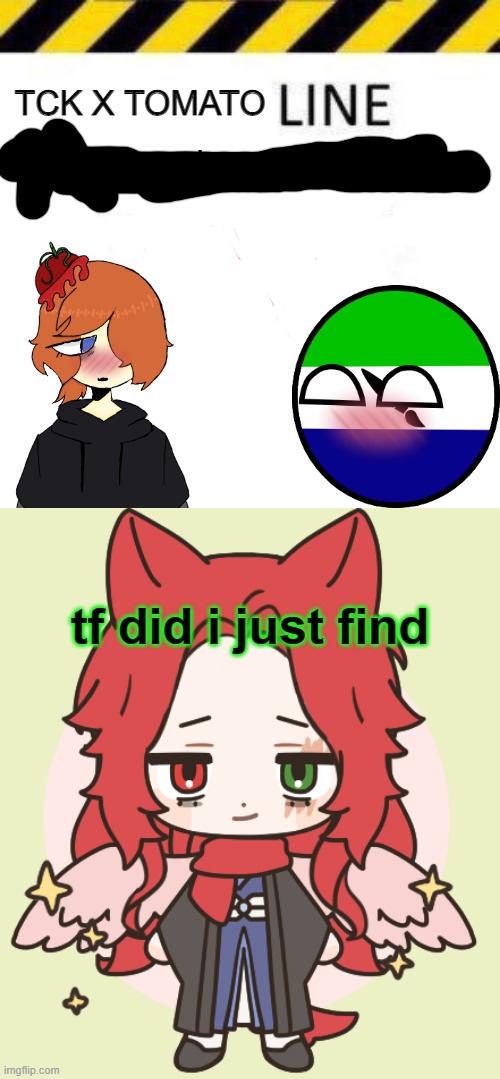whhhhhuuuuuuuuuuuttttttttt- | tf did i just find | image tagged in tck x tomato line start | made w/ Imgflip meme maker