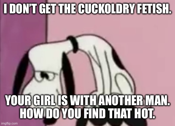 The snoops | I DON’T GET THE CUCKOLDRY FETISH. YOUR GIRL IS WITH ANOTHER MAN.
HOW DO YOU FIND THAT HOT. | image tagged in the snoops | made w/ Imgflip meme maker