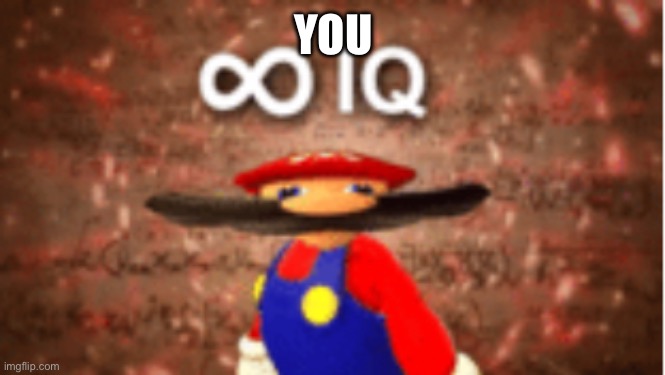 Infinite IQ | YOU | image tagged in infinite iq | made w/ Imgflip meme maker