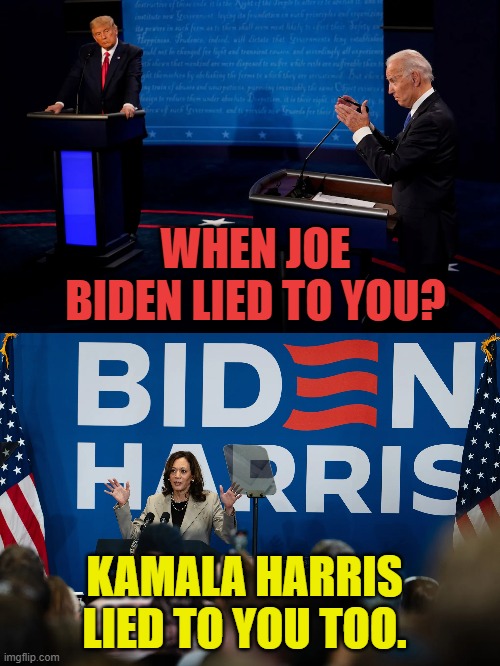 Remember In The 2020 Campaign... | WHEN JOE BIDEN LIED TO YOU? KAMALA HARRIS LIED TO YOU TOO. | image tagged in memes,politics,joe biden,lies,kamala harris,i lied 2 | made w/ Imgflip meme maker