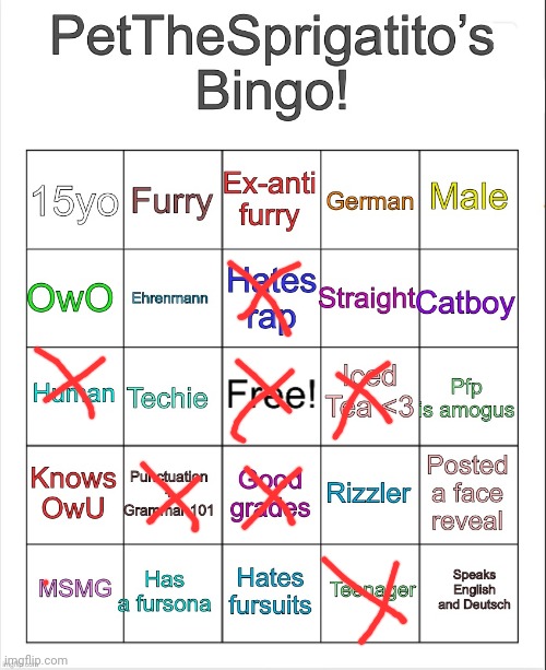 Ty | image tagged in petthesprigatito s bingo | made w/ Imgflip meme maker