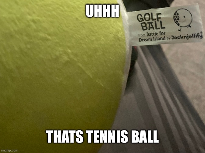 my friend sent me this ;-; | UHHH; THATS TENNIS BALL | image tagged in bfdi,funny,you had one job | made w/ Imgflip meme maker