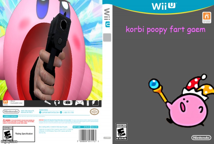 Wii U Empty Cartridge | korbi poopy fart gaem | image tagged in wii u empty cartridge | made w/ Imgflip meme maker