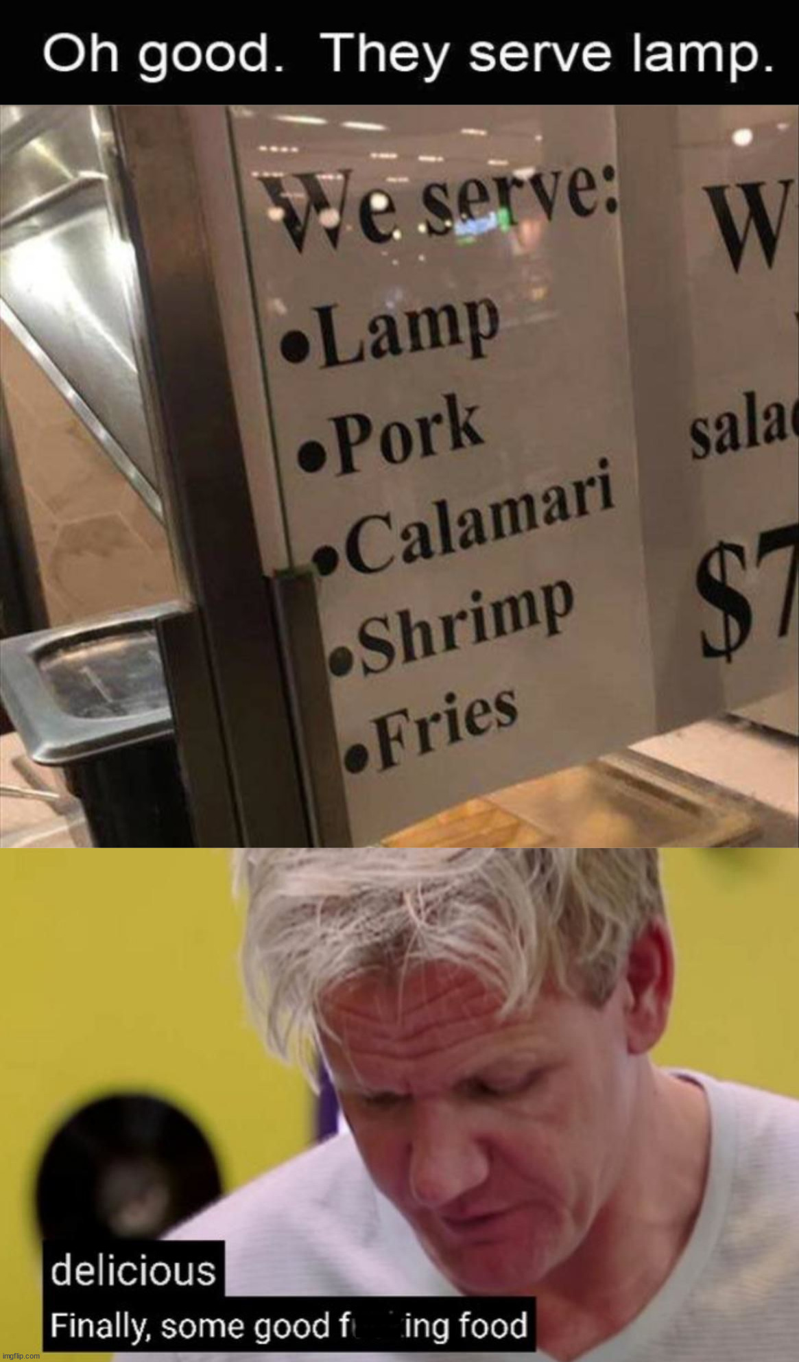 Lamp | = | image tagged in good food | made w/ Imgflip meme maker