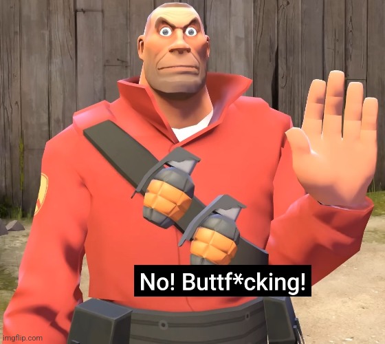 No buttf*cking! | image tagged in no buttf cking | made w/ Imgflip meme maker