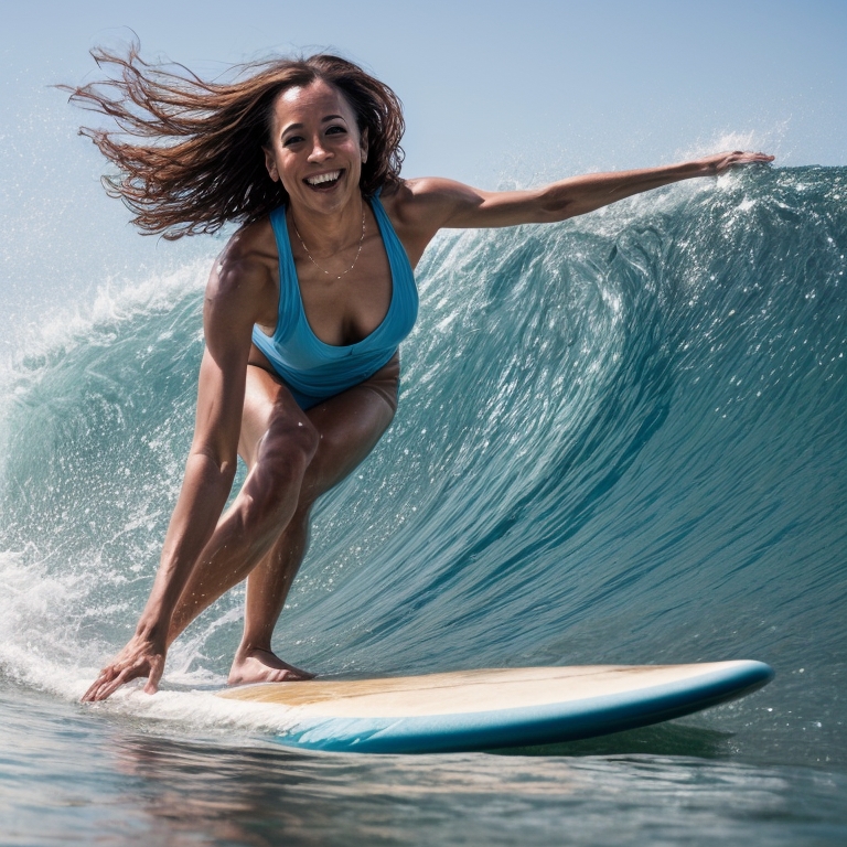 Kamala Harris Blue Wave Blank Meme Template