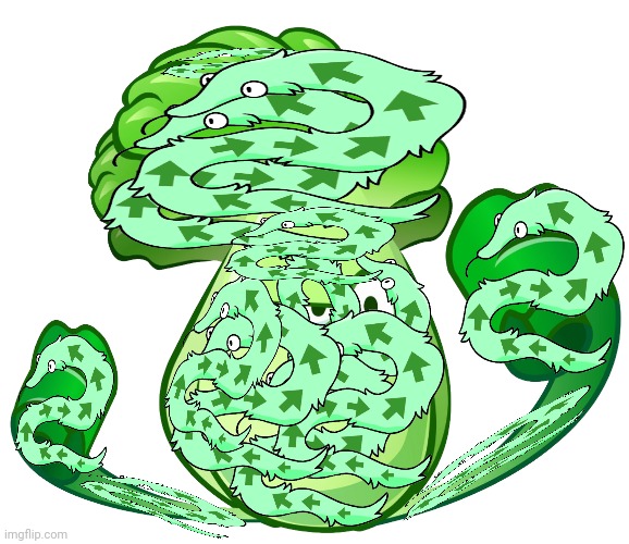 Bonk choy with green wurm superimposed upon its body multiple times. | image tagged in bonk choy | made w/ Imgflip meme maker