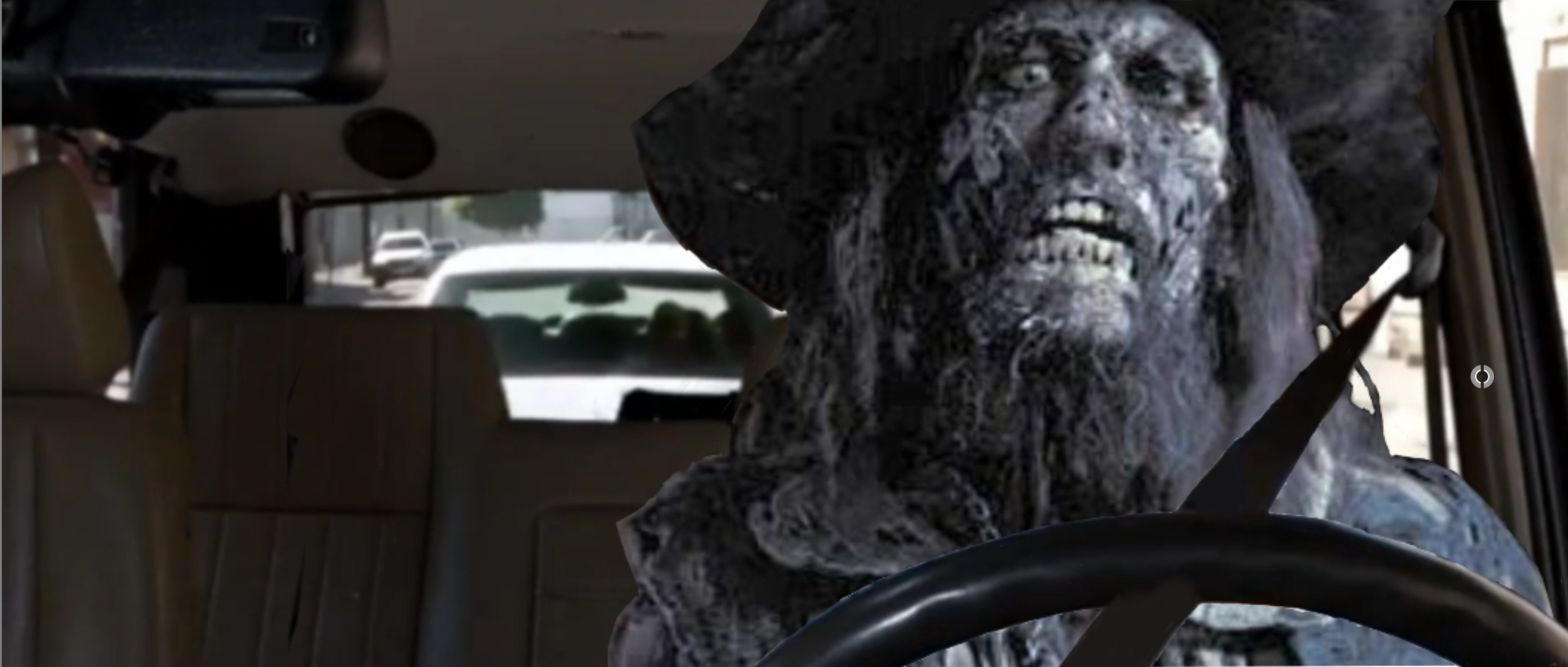 Barbossa driving with a tailgater Blank Meme Template