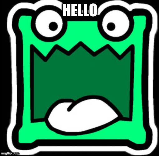 Gd icon | HELLO | image tagged in gd icon | made w/ Imgflip meme maker