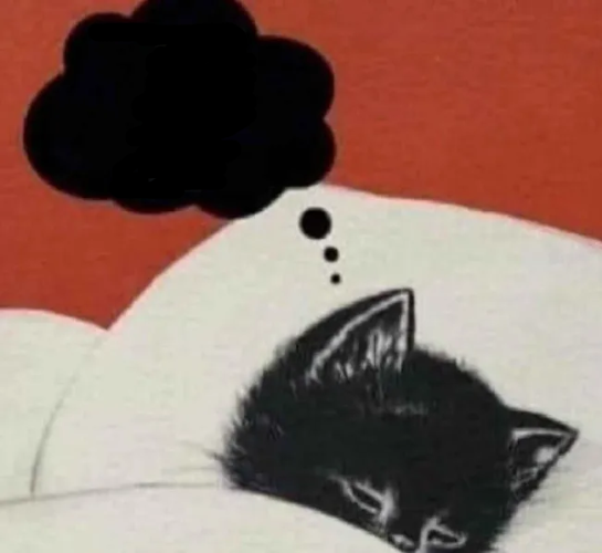 Dreaming cat Blank Meme Template