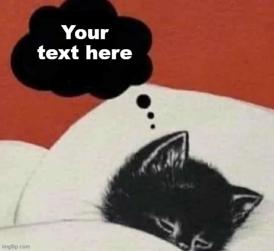 Dreaming cat | Your text here | image tagged in dreaming cat | made w/ Imgflip meme maker