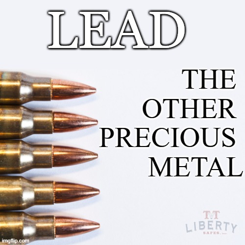 2nd Amendment | LEAD; THE 
OTHER 
PRECIOUS 
METAL | image tagged in ammo,guns,gun rights,meme,humor | made w/ Imgflip meme maker