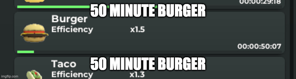 i may have made a mistake | 50 MINUTE BURGER; 50 MINUTE BURGER | made w/ Imgflip meme maker