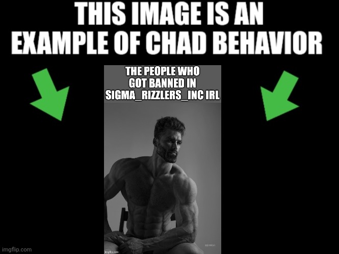 This image is an example of chad behavior dark mode | image tagged in this image is an example of chad behavior dark mode | made w/ Imgflip meme maker
