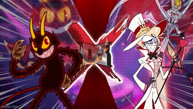 DBX: The Devil VS Lucifer Morningstar (Cuphead/The Cuphead Show VS Hazbin Hotel) | image tagged in death battle,cuphead,the devil,hazbin hotel,lucifer,approved by gaster | made w/ Imgflip meme maker