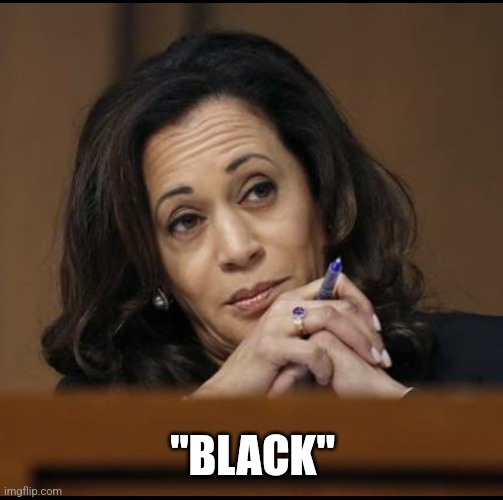 Kamala Harris  | "BLACK" | image tagged in kamala harris | made w/ Imgflip meme maker