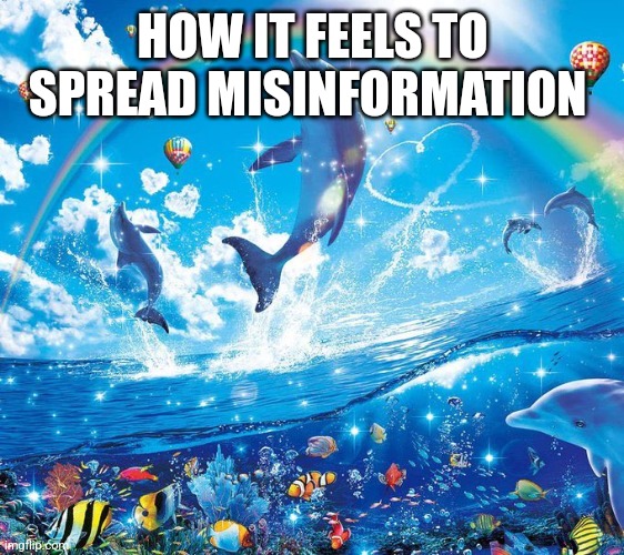 How it feels to x | HOW IT FEELS TO SPREAD MISINFORMATION | image tagged in how it feels to x | made w/ Imgflip meme maker