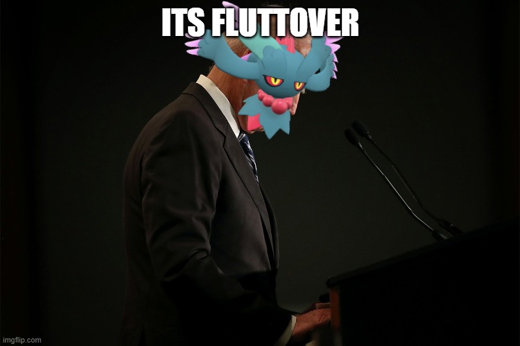 Reg H Makes Me Happy And Sad | ITS FLUTTOVER | image tagged in its joever blank,pokemon | made w/ Imgflip meme maker