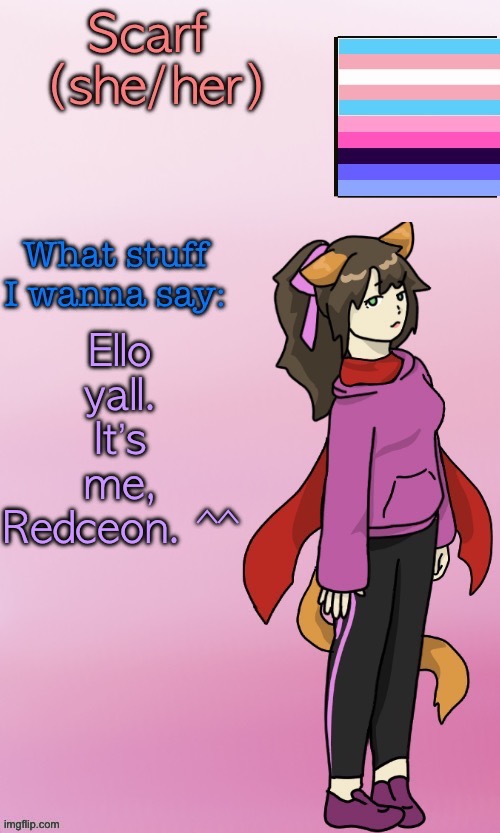 Scarf_ Template (drawing by Disco.) | Ello yall. It’s me, Redceon. ^^ | image tagged in scarf_ template drawing by disco | made w/ Imgflip meme maker