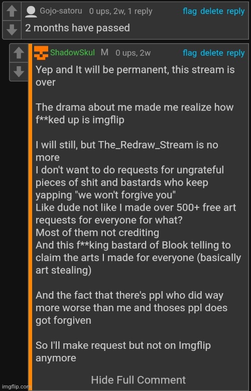 2 months passed because I said I would temporarily close TRD but now it's permanent, no more requests | made w/ Imgflip meme maker