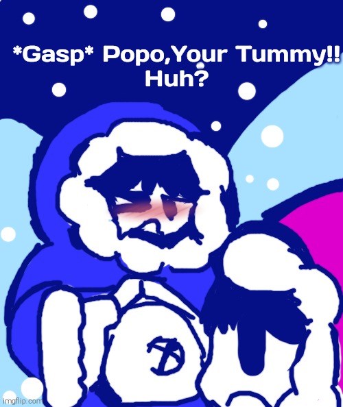 Frozen...inferno?(4/10) | *Gasp* Popo,Your Tummy!!
Huh? | image tagged in ice climbers,drink bleach,touch grass,i think we all know where this is going,tummy,all hell breaks loose | made w/ Imgflip meme maker