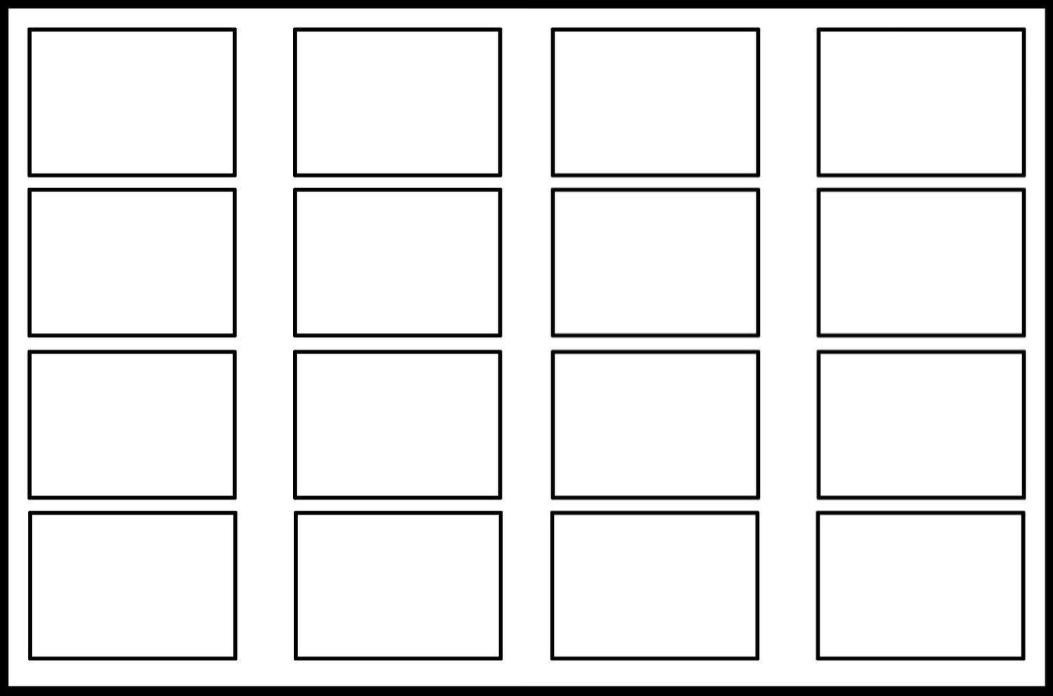 16 panel list Blank Meme Template