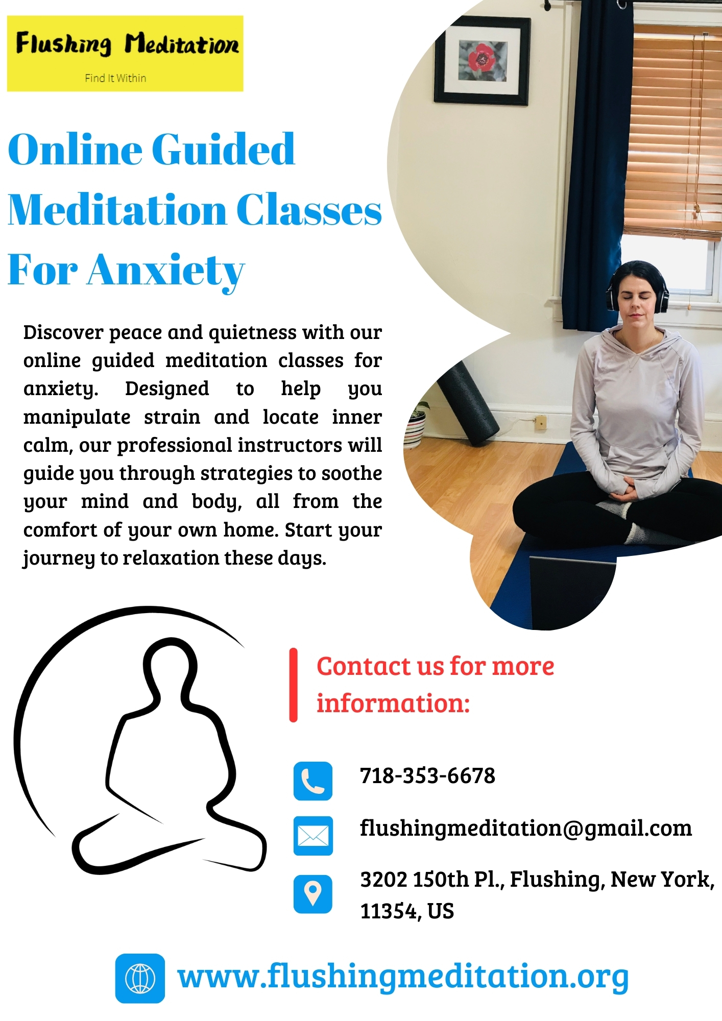 Online Guided Meditation Classes For Anxiety Blank Meme Template