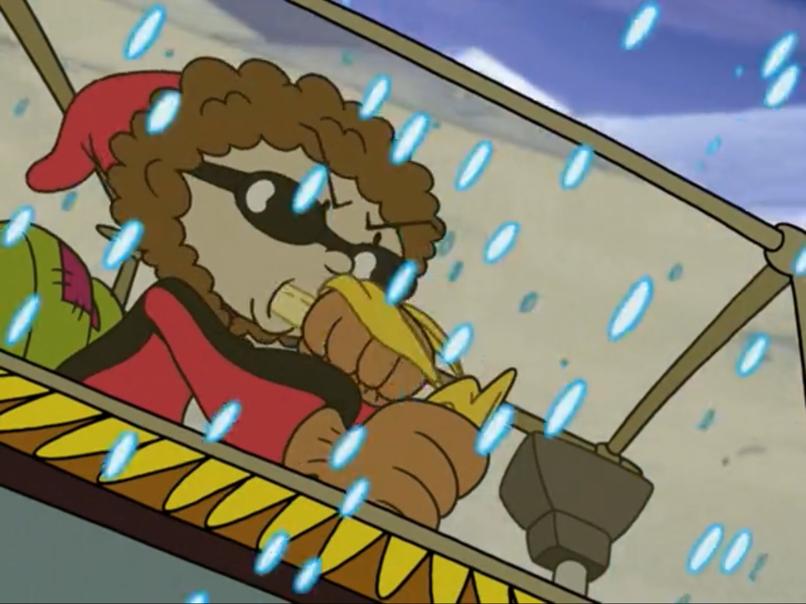 High Quality Numbuh 1 sucking a banana Blank Meme Template