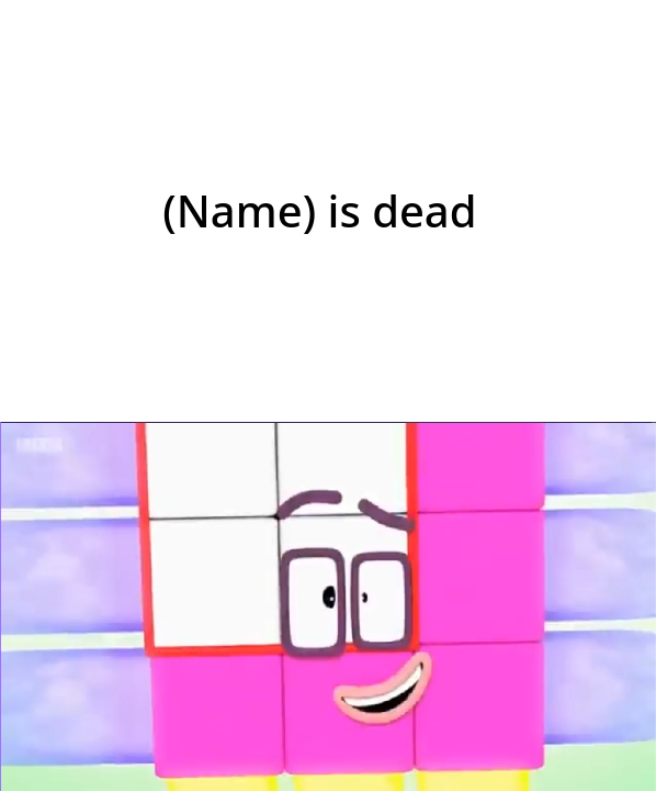 High Quality (Name) is dead Blank Meme Template