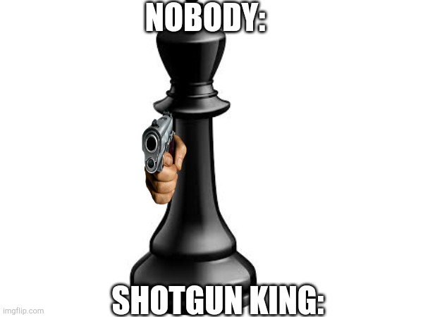 Chess | NOBODY:; SHOTGUN KING: | made w/ Imgflip meme maker