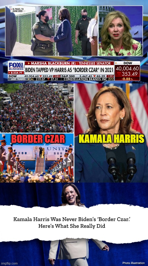 Contradictions | KAMALA HARRIS; BORDER CZAR | image tagged in memes,politics,kamala harris,border,czar,well now i'm not doing it | made w/ Imgflip meme maker