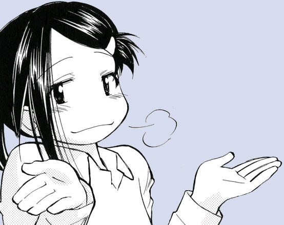Smug anime girl perhaps shrug Blank Meme Template
